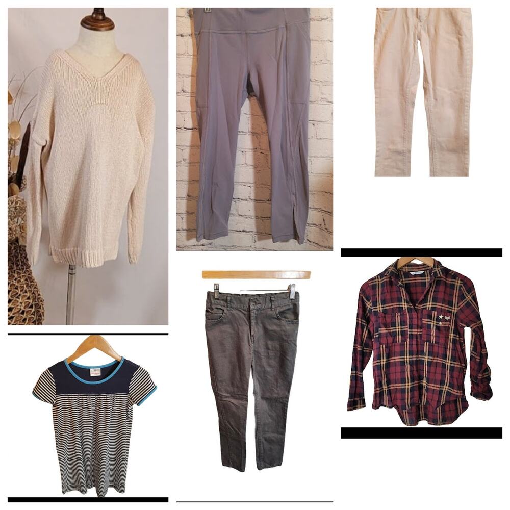 Girls Brand Name Clothing Bundle- Pants and Tops- Size 10 to 12- Large